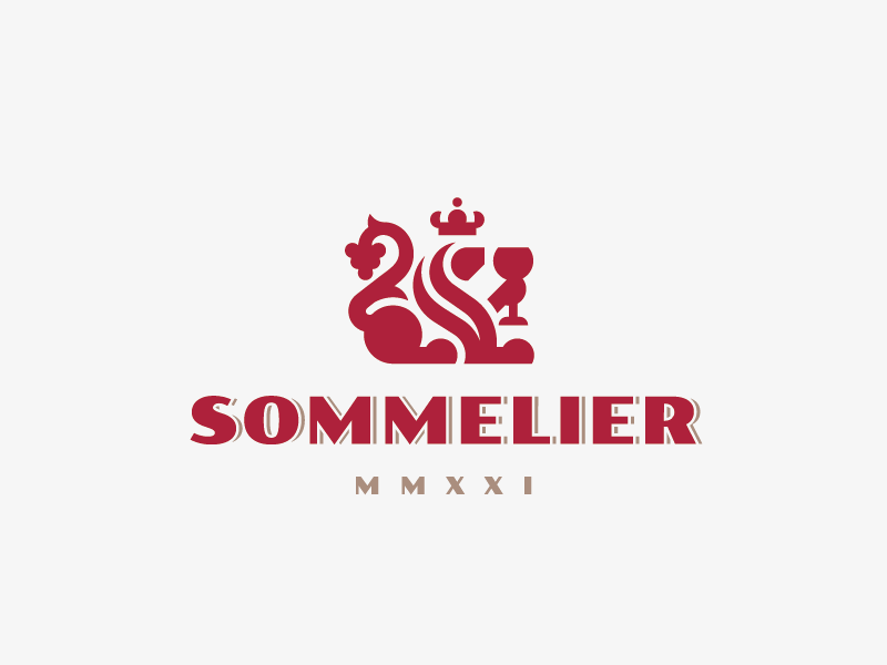 Sommelier wine leo lion logo.png