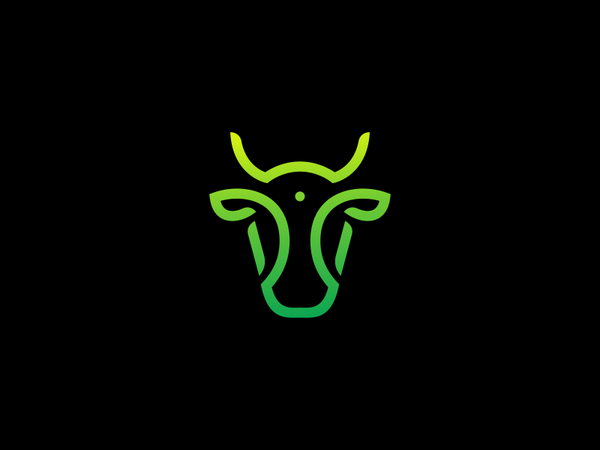 bull horn bull farm leaf sprout illustration line logo.png