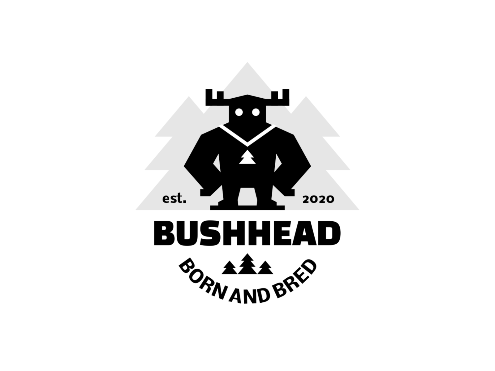 BUSHHEAD medallion pendant forest tree spruce horns character bigfoot.png