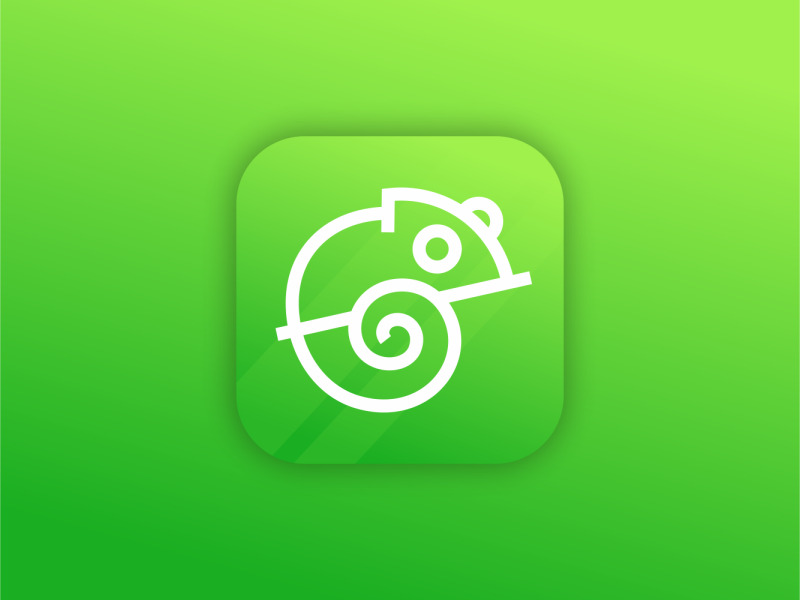 chameleon hiwow green animal icon line chameleon logo design logo bran.png