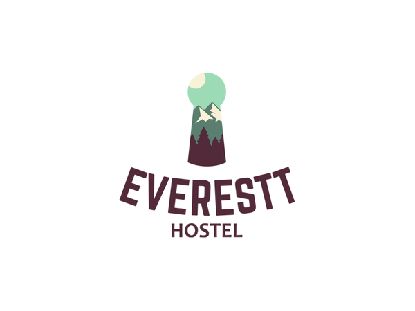 Everestt logo sun forest mountain holiday hostel everest.png