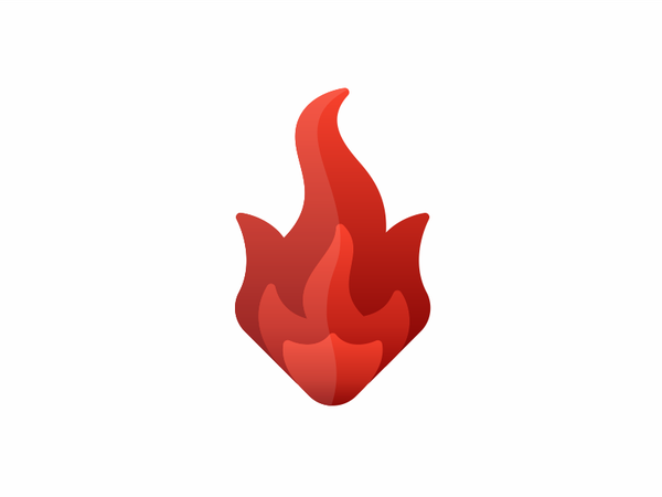 Fire red gradient layers icon illustration logo fire.png
