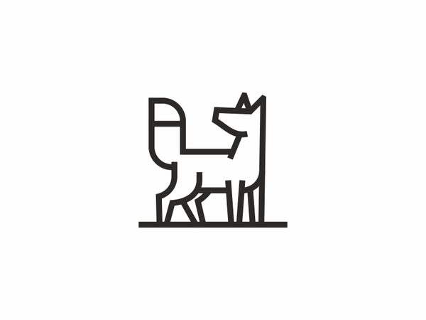 Fox sale line tail animal fox logo.png