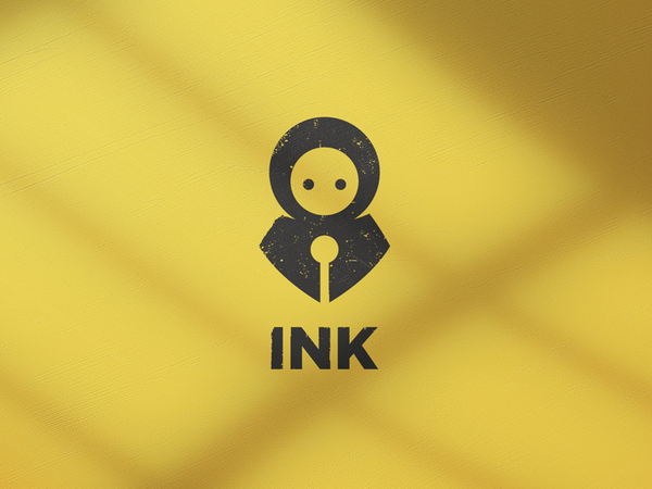 Ink stencil illustration logo hood man pen ink.png
