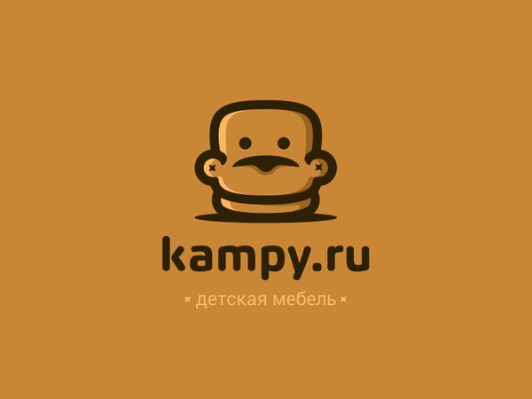 Kampy character furniture monkey animal chair logo.png