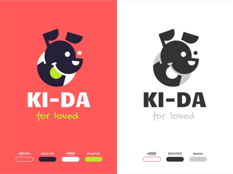 KI-DA branding tennis ball tennis toy ball character animal dog sign.jpg