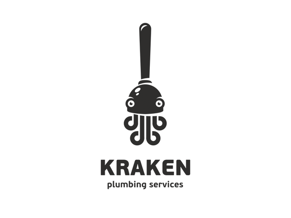 Kraken services plumbing logo plunger tentacles octopus kraken.png