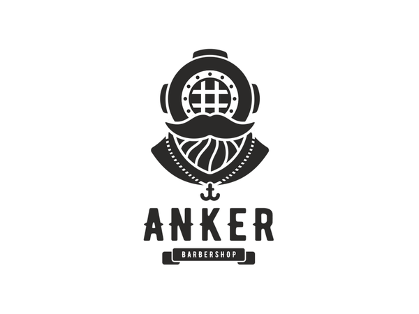 Logo for the Barbershop Anker anker logo anchor barbershop beard diver.png