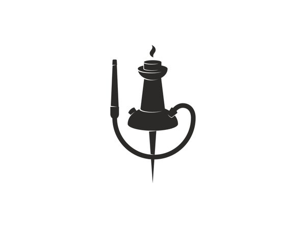 Logo for The OFFICE Black office black charcoal hookah button logo.png