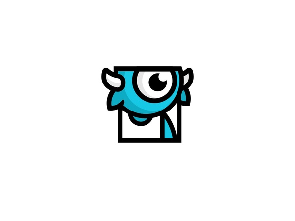 Look Out illustration character horns glace monster logo.jpg