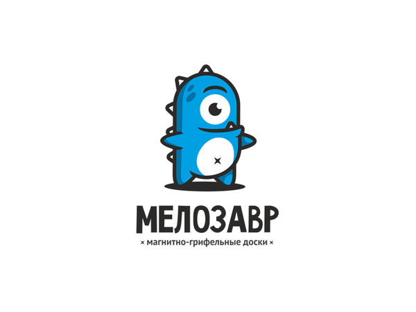 Melozavr logo board chalk a of illustration dinosaur monster.png