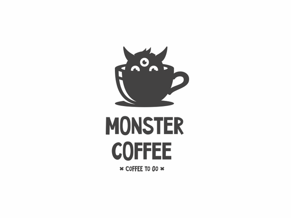 Monster Coffee video monster peeking eyes coffee character logo.png