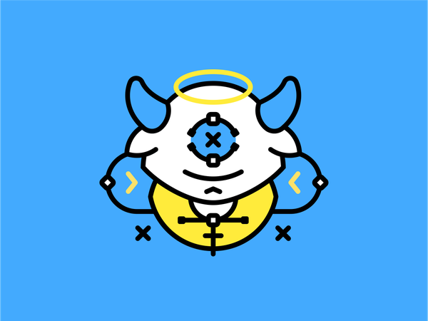 Monster halo vector monster horns online character illustration sign l.png