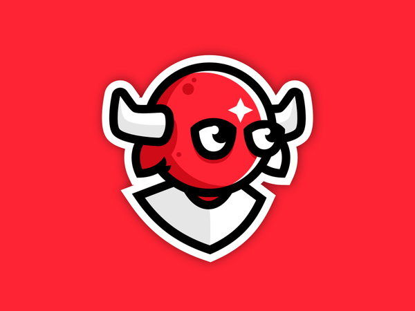 Monster head circle horns monster character illustration logo.png