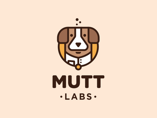 Mutt Labs lab doctor beaker flask laboratory dog character logo.png