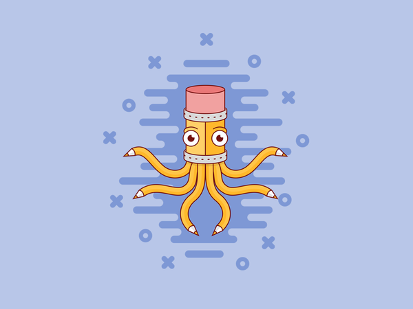 OctoPencil illustration tentacles octopus eraser pencil.png