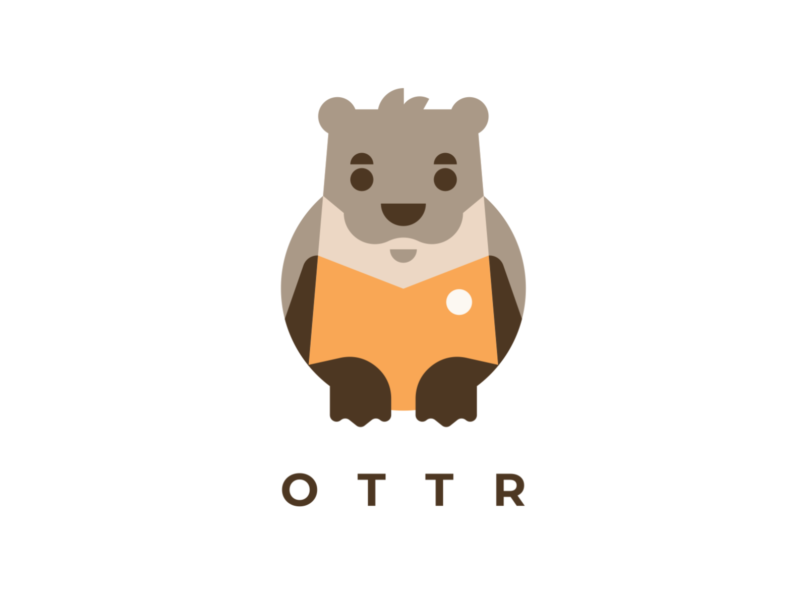 OTTR cute cartoon character nutria otter animal branding sign.png