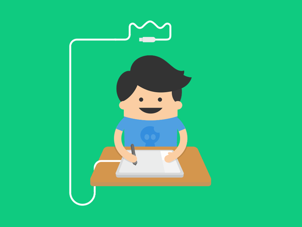Painting pen cable buffet flat man drawing grafficheskoe table.png