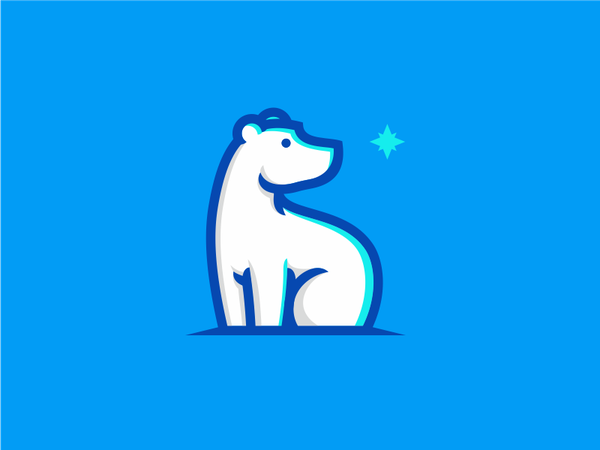 Polar bear snowflake star bear polar of illustration logo.png