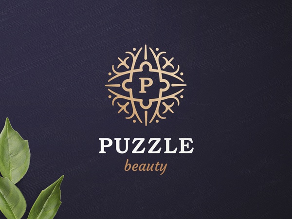 Puzzle Beauty monogram logo salon beauty emblem design puzzle.jpg