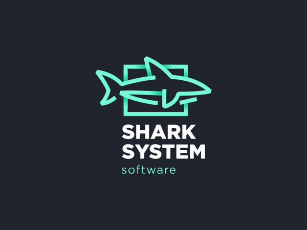 Sharc System hiwow software shark logo line gradient gill fish fin.png
