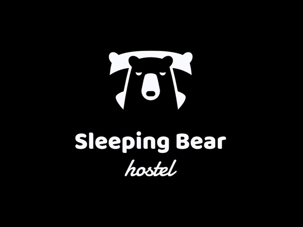 Sleeping Bear bed pillow hotel hostel animal night sleeping negative s.jpg