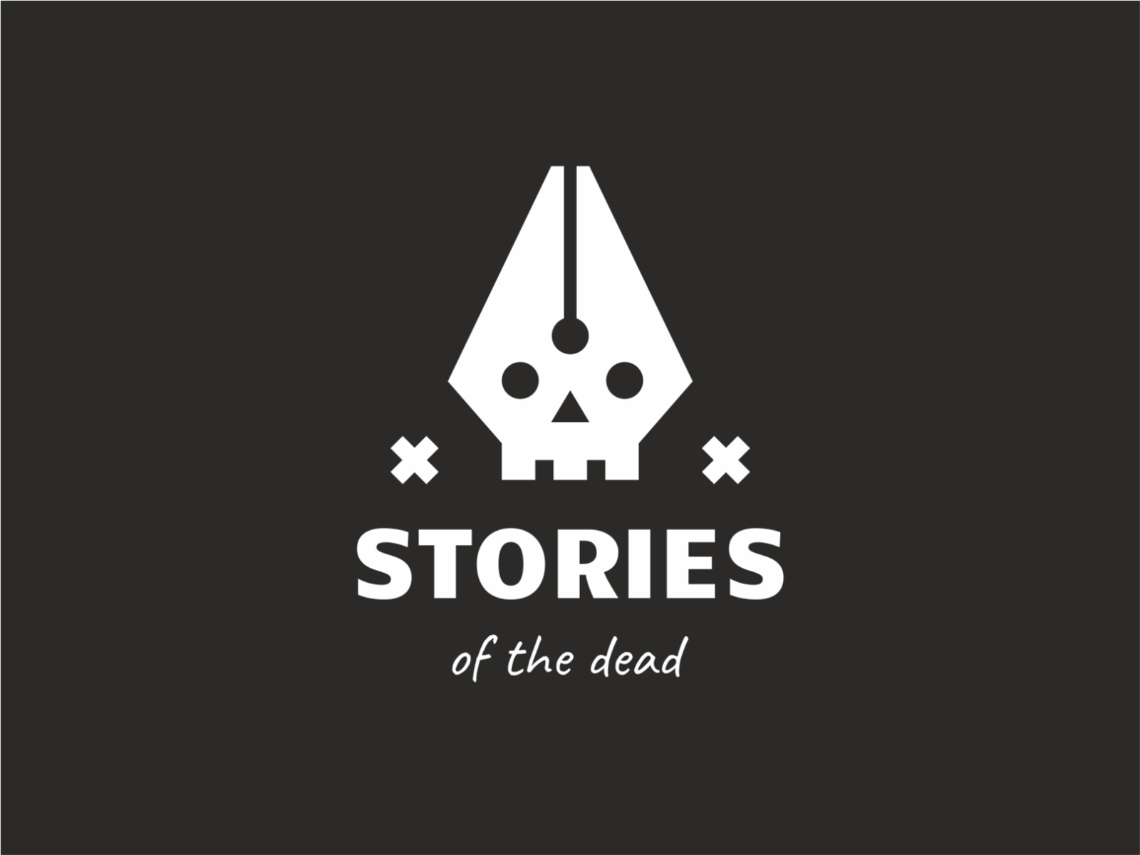 Stories of the dead dead history ink skull pen branding sign.png