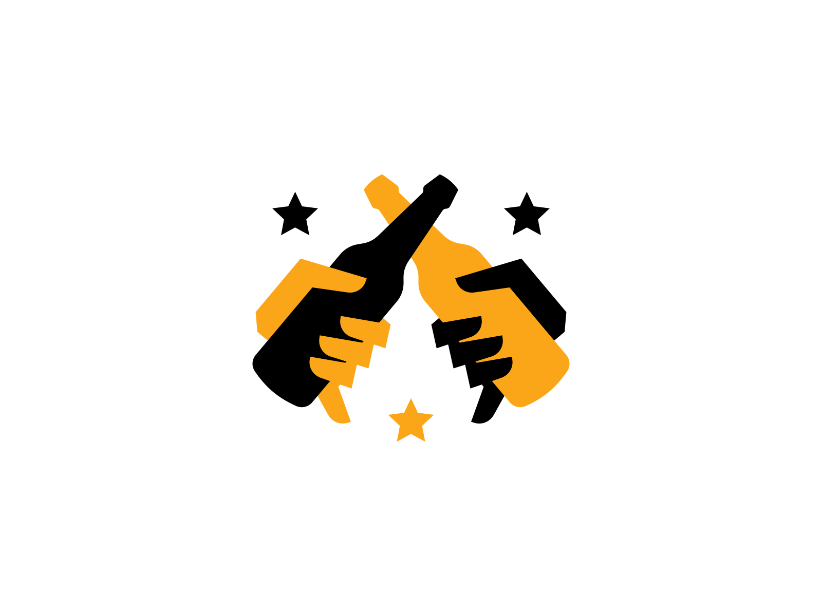 Tasting shop bar man hand clink glasses alcohol bottle beer branding s.png