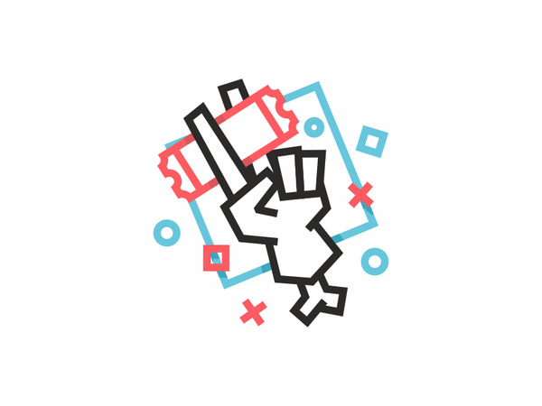 two invitations two invitations invite logo line ticket bone hand.png