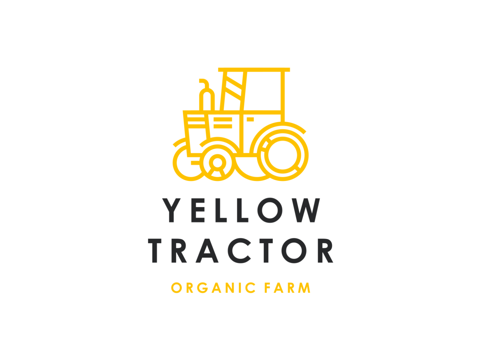 Yellow Tractor line village orange organic farm agriculture yellow mac.png