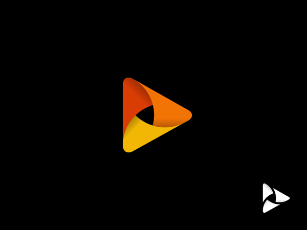 Animation App mark application identity shapes tsanev mark play logo a.webp