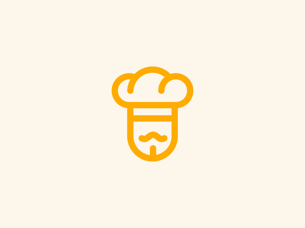 Chef moustache bread hat cook chef logo branding food restaurant appli.png