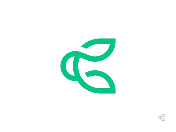 CLeaf grow plant letter monogram logo mark leaf c.jpg
