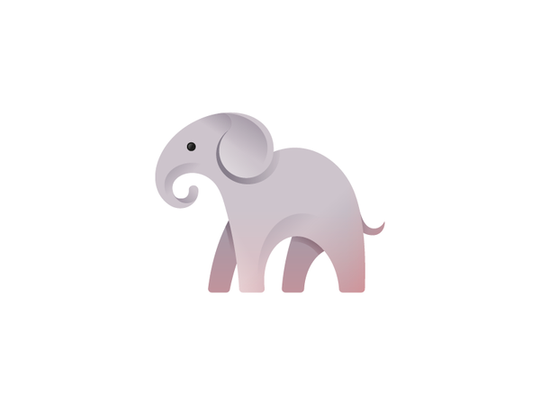 Elephant geometric gradient cute bulagaria tsanev icon animal elephant-2.png