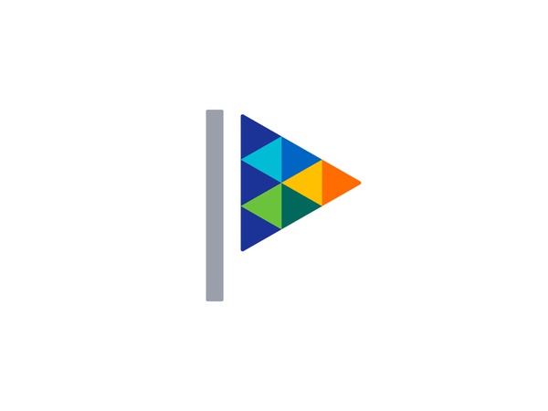 Festive Mark flag logo startup event happy geometric design joy celebr.jpg