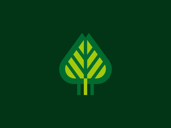 Forest mark leaf tree nature icon brand branding green logo forest.png