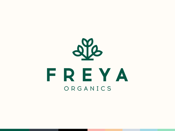 Freya Organics logo design brand branding organics natural cosmetic pl-1.webp