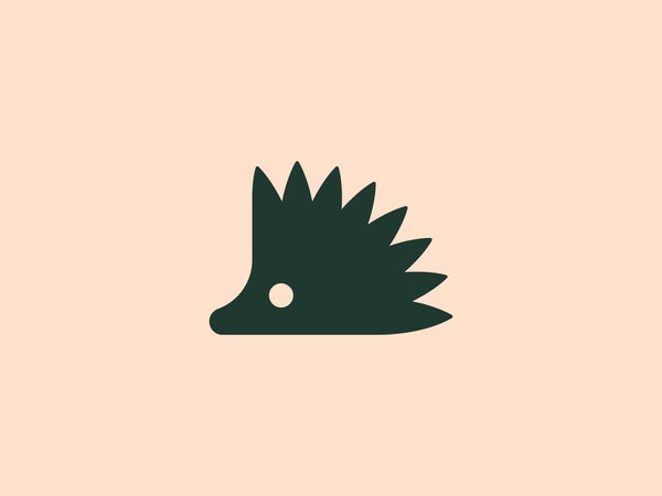 Hedgehog mark minimal cute animal branding logo hedgehog-2.jpg