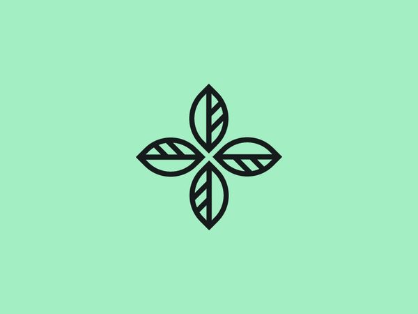 Herballis pharmacy branding logo nature cross leaf herbal.png
