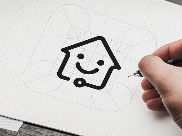 Home icon logo branding design grid set friendly smile icon home.png