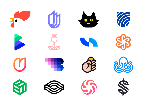 Logo Update b s eye abstract cat rooster collection brand design logo-1.webp