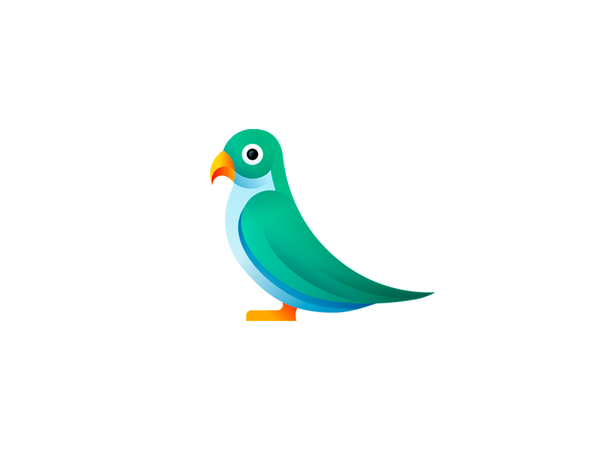 Parrot minimal vector bulgaria illustration tsanev bird animal parrot-1.webp