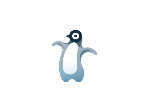 Penguin illustration gradient design icon bulgaria tsanev illustration.png