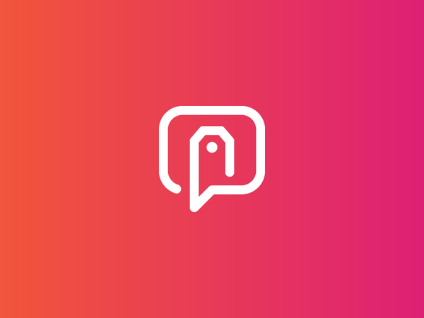 Pricetalk mark branding single line stroke logo communicate talk price.png