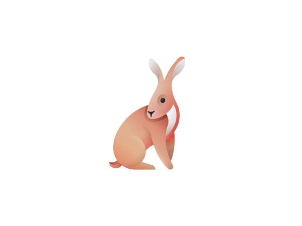 Rabbit gradient minimal bulgaria tsanev illustration set icon animal r.png