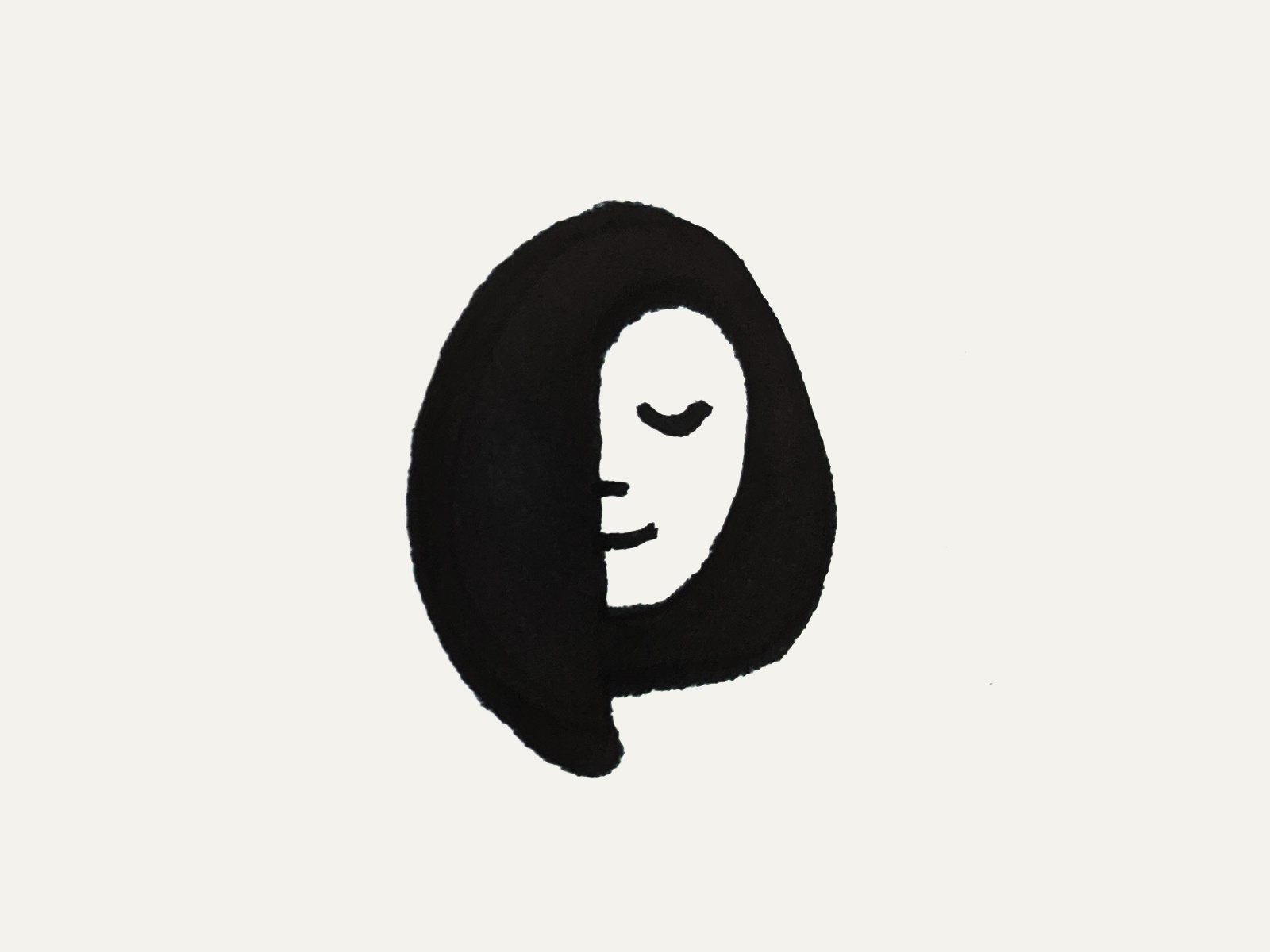 Sleeepy Sketch sketch sleepy women face sleep symbol icon brand identi.jpg