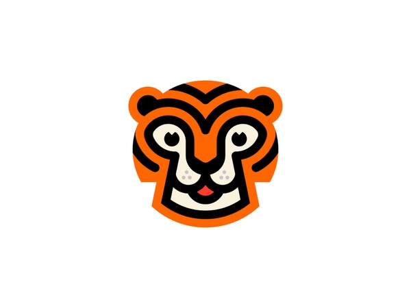 Tiger tiger logo brand branding cat animal head stripes cute toons fri-2.jpg