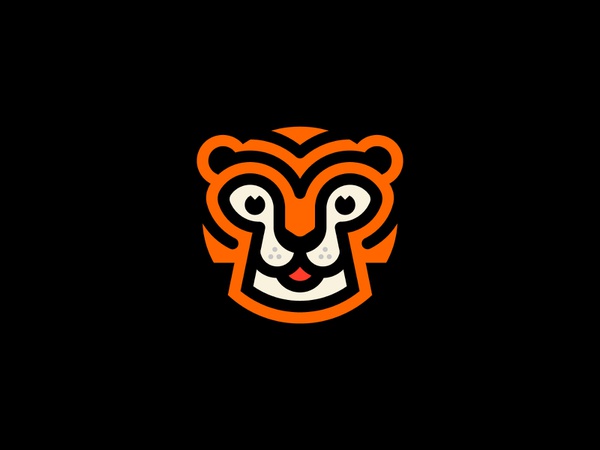 Tigerrr friendly animal kids face toons cute stripes head animal cat b-2.jpg