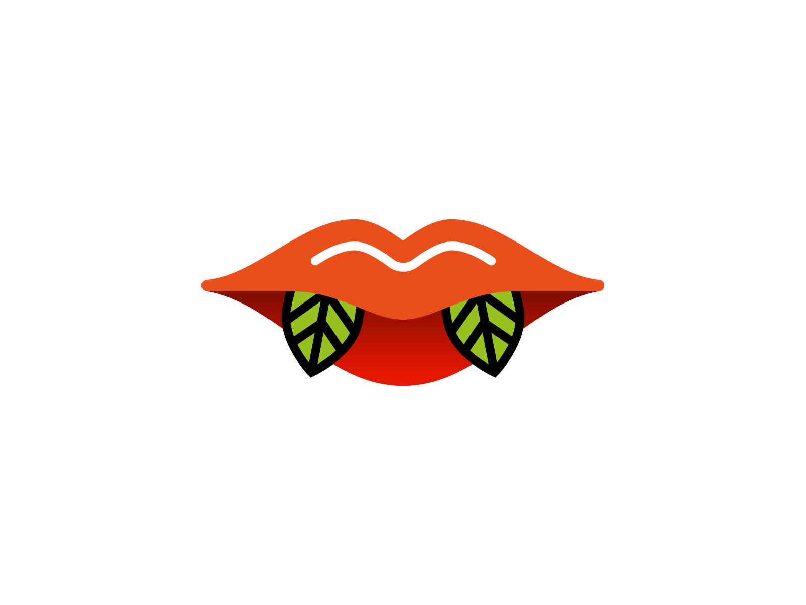 Vegan Vamp eat mouth healthy leafs vampire vamp vegan lips identity de.png