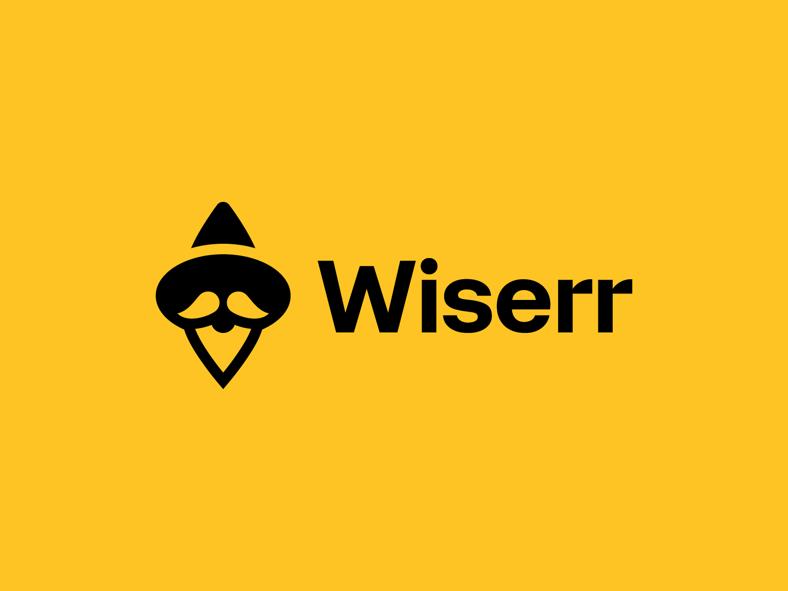 Wiserr mascot negative space logo startup trip location pin wiseman wi.png